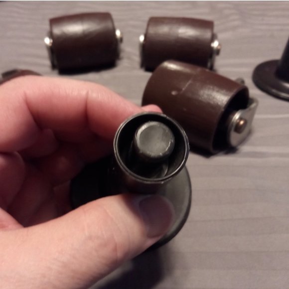Set of 4 Heavy Duty Bed Frame Casters / Furniture Casters with 2 support posts - Picture 7 of 15